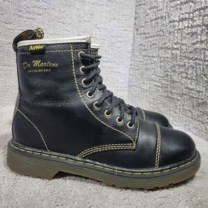 Dr martens Bruiser Unisex Kid's Size 2 US Black Leather Lace up Zipper Boots